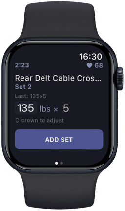 Apple Watch active session screen